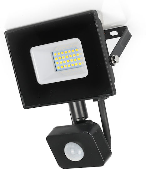 Heda Водоустойчив LED Прожектор 20W Студено Бяло 6000K с Motion Sensor IP65