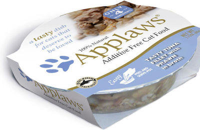 Applaws Natural Cat Food Wet Food for Adult Cats In Can with Shrimps / Tuna Φιλέτο 1pc 60gr