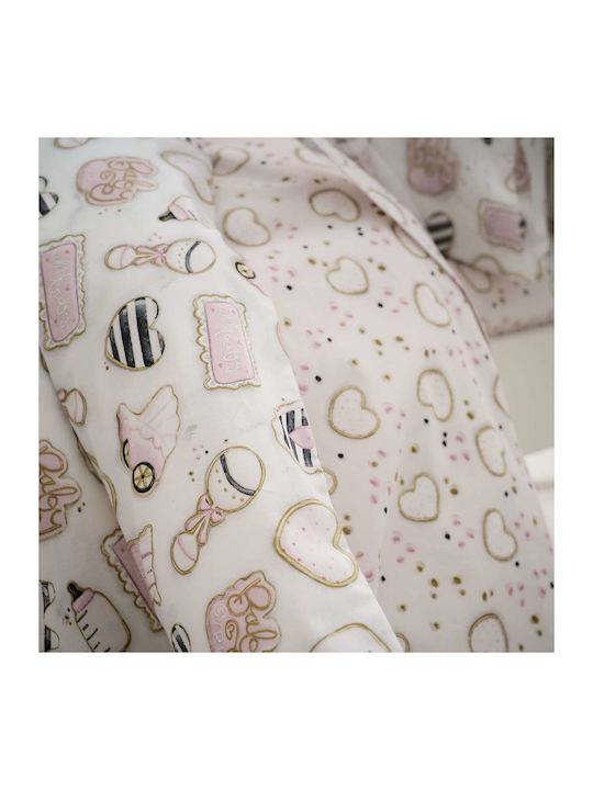 Vesta Home Cotton Baby Quilt 120x160cm Pink