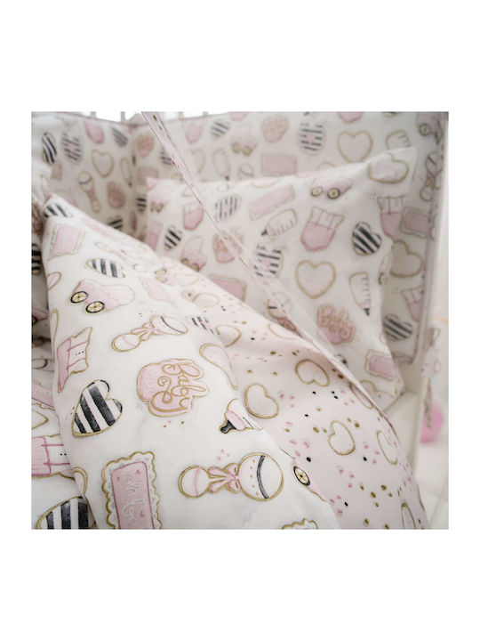Vesta Home Cotton Baby Quilt 120x160cm Pink