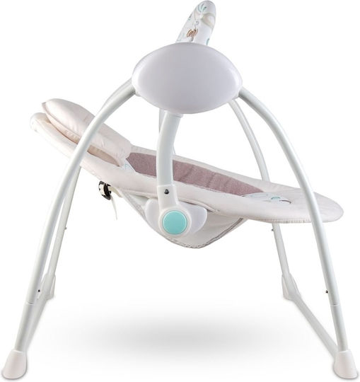 Lionelo Elektrisch Baby Relax Schaukel Ruben mit Musik Beige für Kind bis 12kg