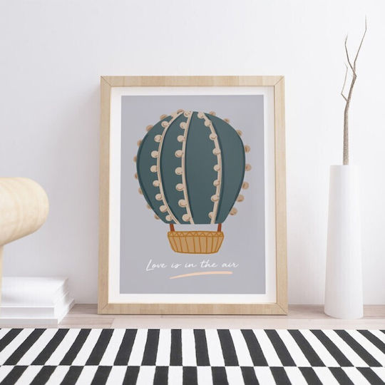 Walls Kids Wall Art Hot Air Balloon Shape Cactus