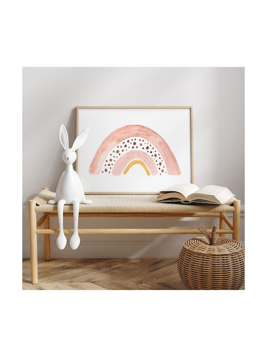 Walls Kids Wall Art Framed Pink Rainbow