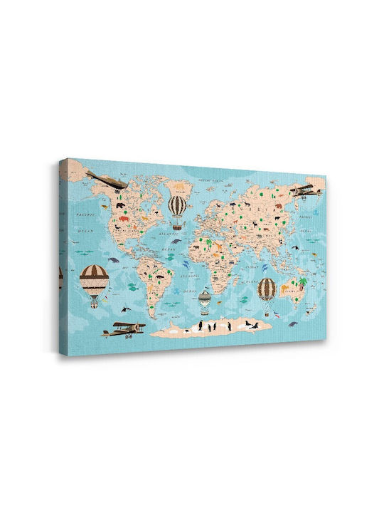 Walls Kids Wall Art Cute World Map