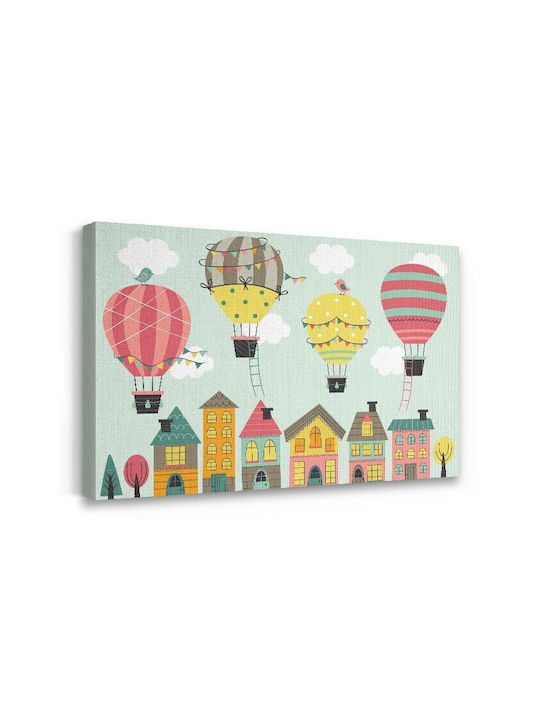 Walls Kids Wall Art Multicolored Hot Air Balloons