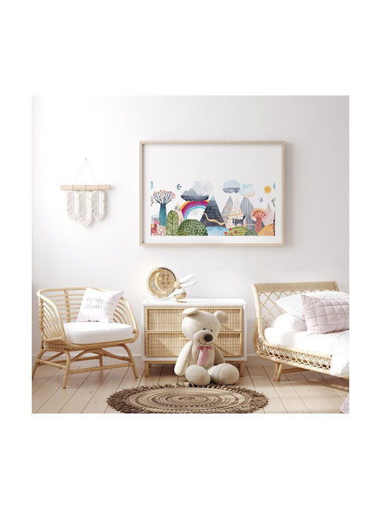Walls Kids Framed Wall Painting Colorful Forest 40x30cm