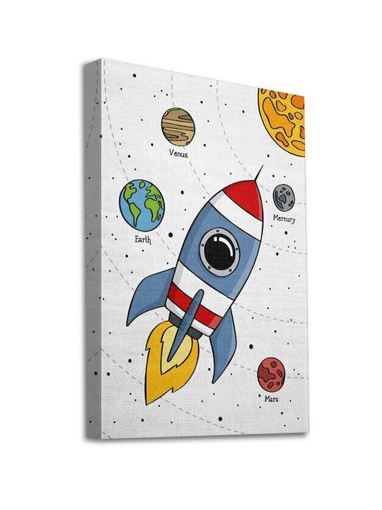 Walls Kids Wall Art Travel to Space on Canvas 30x40cm
