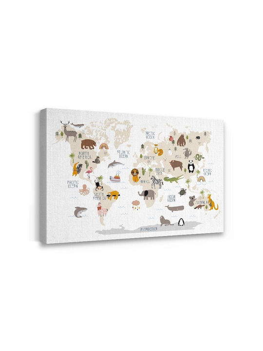 Walls Kids Framed Map Animals