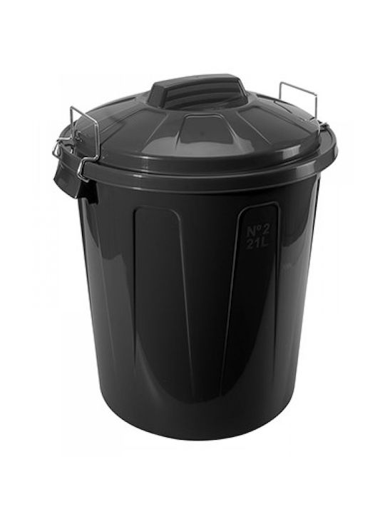 Hega Hogar Waste Bin Waste Plastic Black 21lt 1pcs