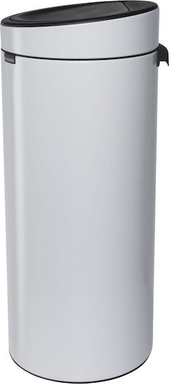 Brabantia Кошче Touch New за Боклук Метален Тласък Бял 30лт