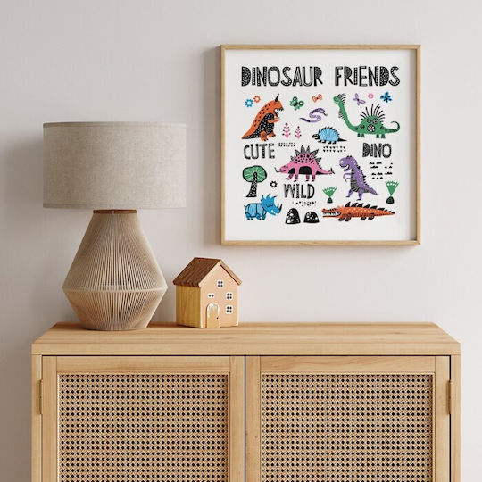 Walls Kids Wall Art Colorful Dinosaurs
