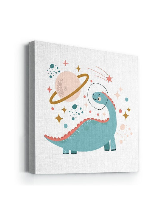 Walls Kids Wall Art Space Dinosaur on Canvas 40x40cm
