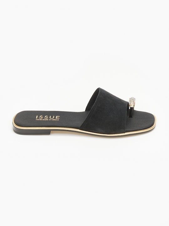 Issue Fashion Women's Flat Sandals in Black Color