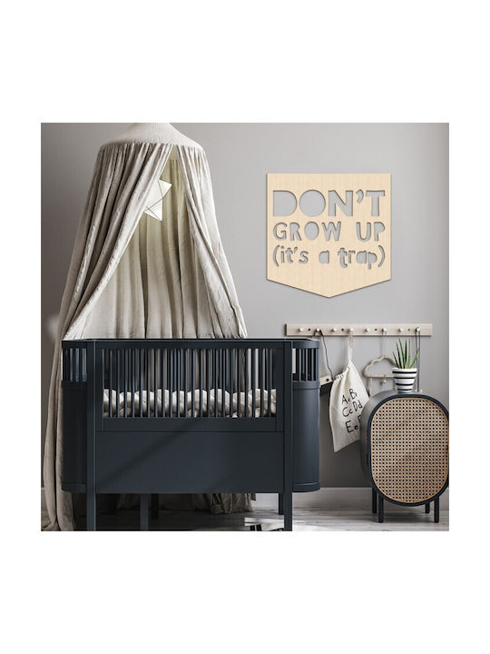Walls 3D Διακοσμητική Σιλουέτα Dont Grow Up Πολυρητίνης 90x90cm