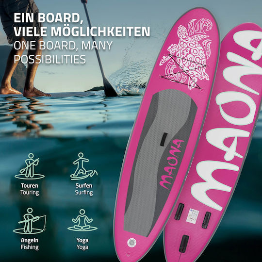 EDC Maona Φουσκωτή Σανίδα SUP με Μήκος 3.08m Ροζ