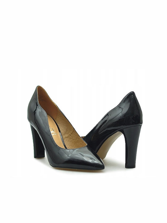 Caprice Patent Leather Pointed Toe Black Heels