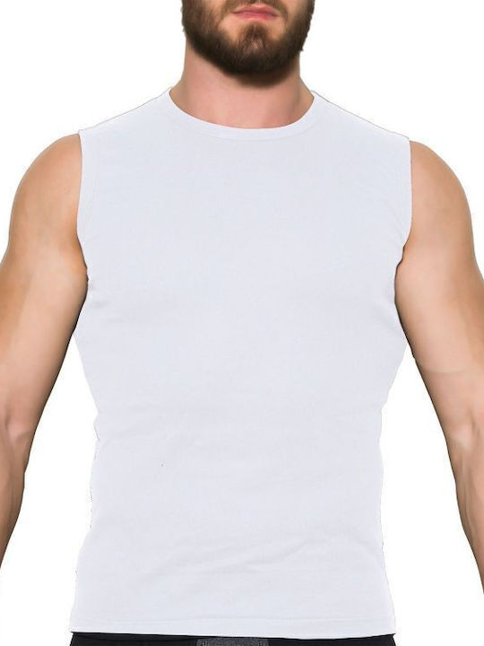 Men's Sleeveless Undershirt White