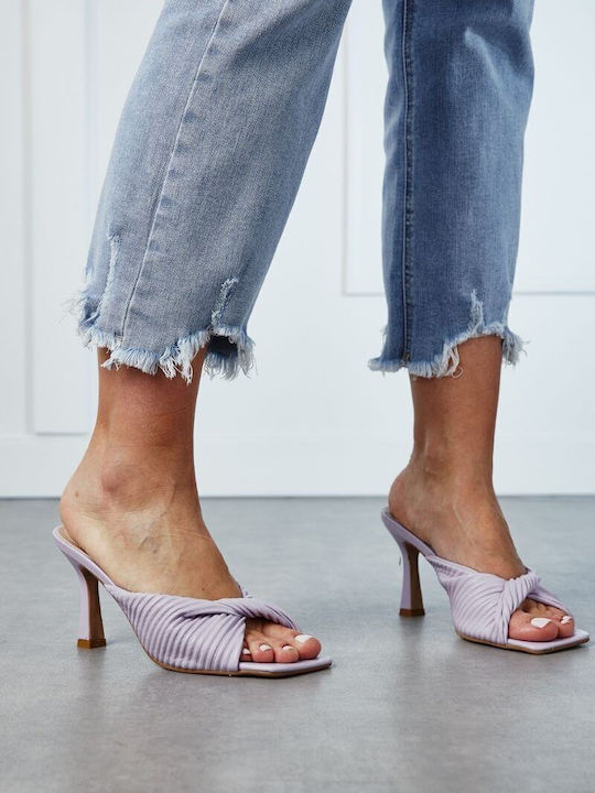 Louizidis Thin Heel Mules Lilac