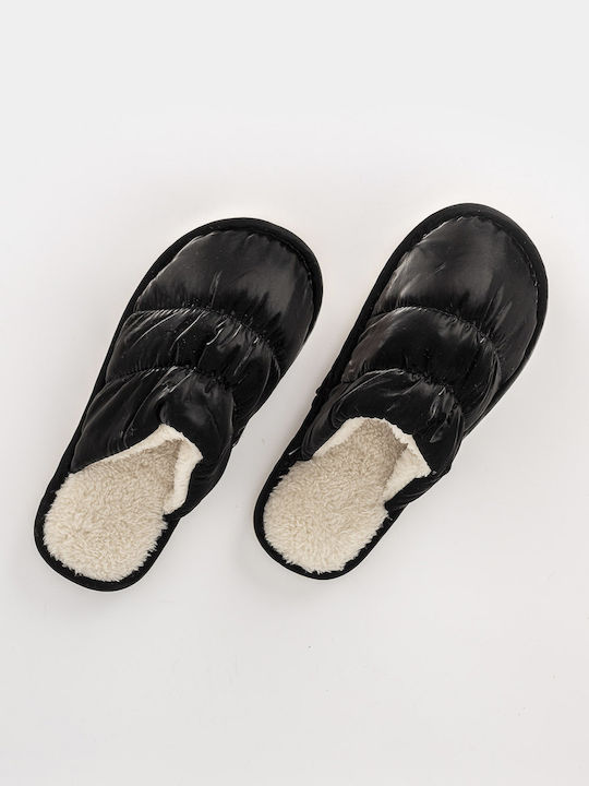 Louizidis Women's Slippers with Fur Black