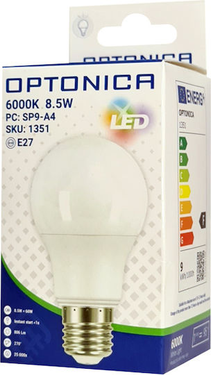 Optonica LED-Lampe 8.5W 108mm für Fassung E27 und Form A60 Kühles Weiß 806lm