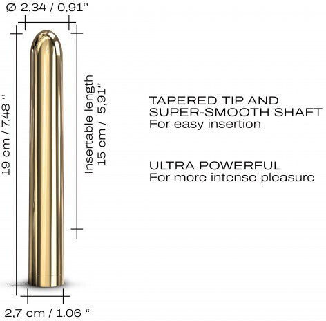Dorcel Golden Boy 2.0 Klassisch Vibrator 19cm Gold