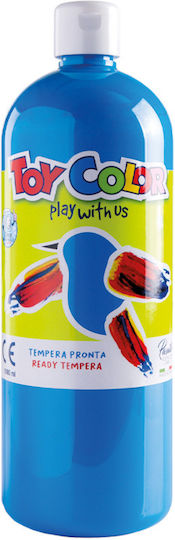 Toy Color Ready Tempera Paints Cyan Blue in Bottle 1000ml 1pcs