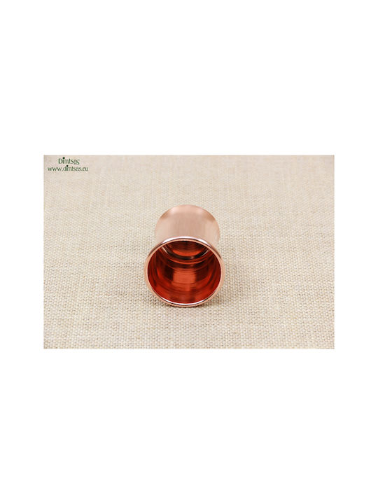 Glas Wasser aus Kupfer in Rose Gold Farbe 85ml