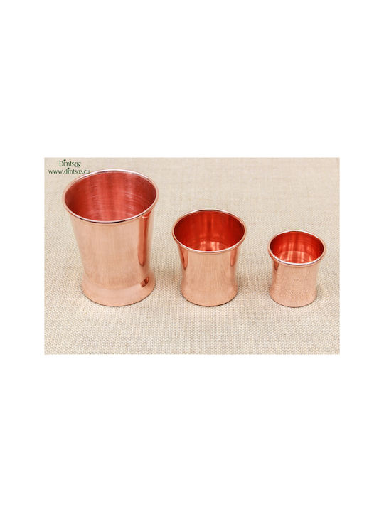 Glas Wasser aus Kupfer in Rose Gold Farbe 85ml