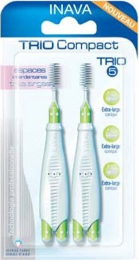 Elgydium Trio Compact 5 Аксесоари за междузъбни четки с дръжка Зелен 6бр