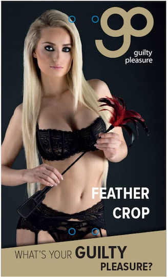 Guilty Pleasure Feather Crop Paddle Black Red
