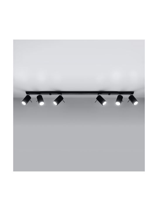 Sollux Ring 6 Spot with 6 Lights and with Socket GU10 in Black Color