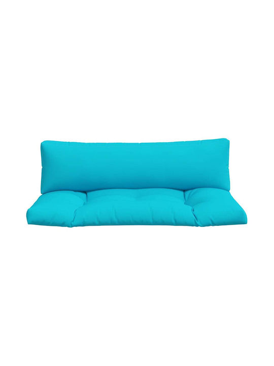 vidaXL Wasserdichtes Sitzbank-Kissen mit Rückenlehne Türkis 2 Stück 110x58cm