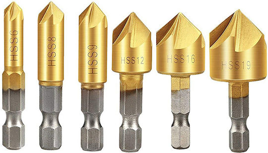 Exdel Tools Σετ Φρέζες για Ξύλο 6τμχ