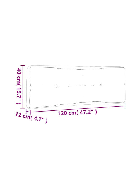 vidaXL Възглавница за пейка Палета с гръб Розови 5 броя 120x80 см