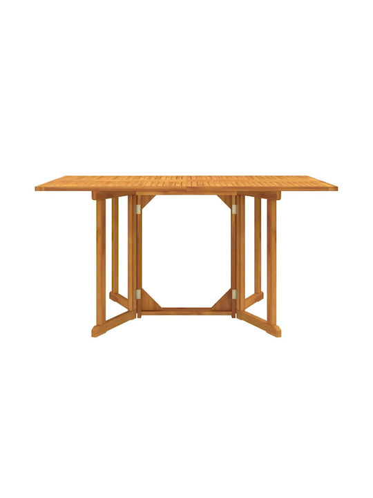 Outdoor Dinner Foldable Wood Table Natural 150x90x75cm