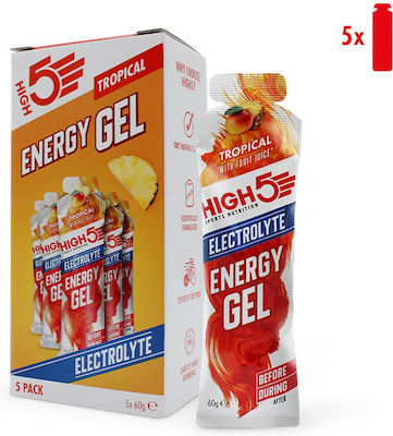 High5 Electrolyte Energy Gel με Γεύση Tropical 5x60gr