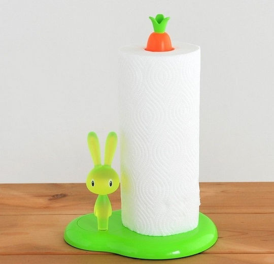 Alessi Bunny Carrot Βάση για Χαρτί Κουζίνας Πλαστική Πράσινη-Πορτοκαλί 20.2x16x29.4cm ASG42GR