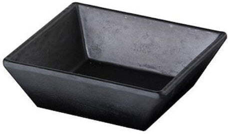 GTSA Bol de Servire pentru Sosuri Pătrat din Porțelan Negru 8x8cm