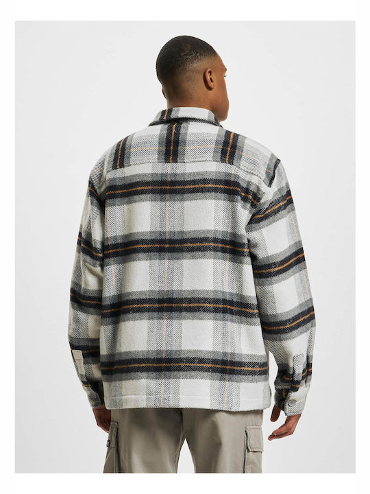 Def Men's Shirt Overshirt Long Sleeve Checked Multicolour