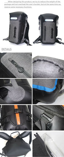 BAG Στεγανός Σάκος Πλάτης 30lt Μπλε