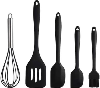 Set de Gătit din Silicon 5buc Negru