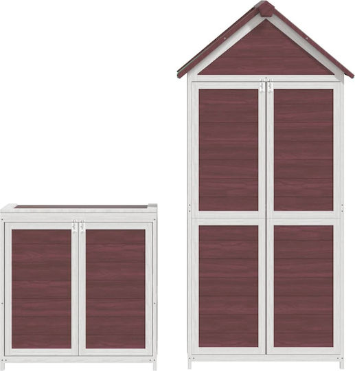 Wooden Garden Shed with Air Vents M0.79xW0.53xH1.85m
