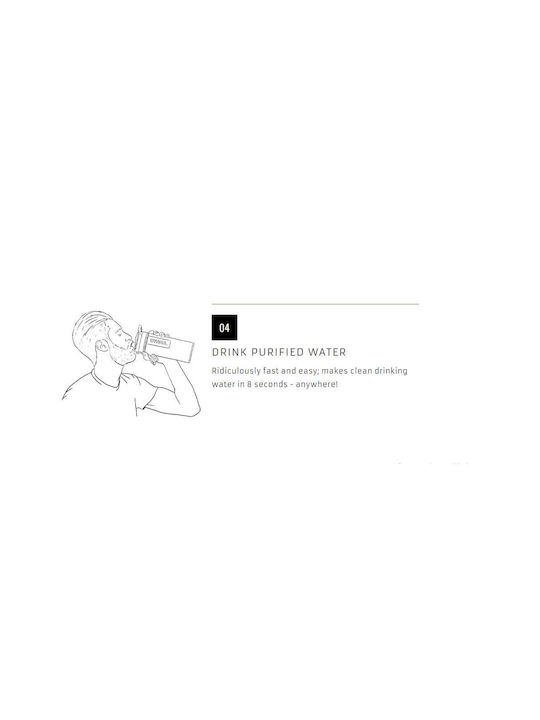 Wasserflasche Kunststoff mit Filter 710ml Schwarz