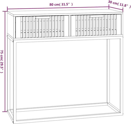 Konsole L80xB30xH75cm