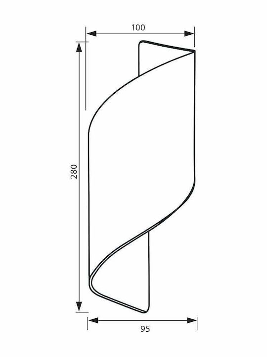 Vivalux Επιτοίχιο Εξωτερικό Σποτ LED IP54 10W με Φυσικό Λευκό Φως Διπλής Δέσμης 10x9.5x28εκ.