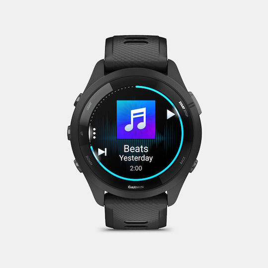 Garmin Forerunner 265 46mm Waterproof Smartwatch with Heart Rate Monitor (Black/Powder Gray)