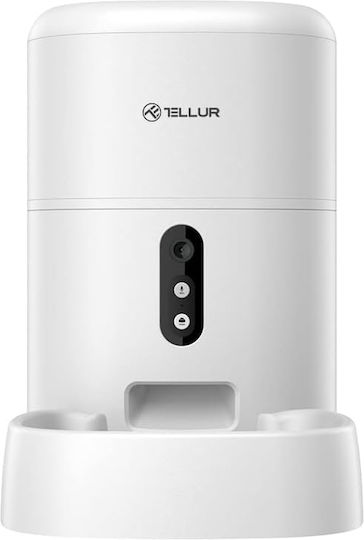 Tellur Automatisch Schalen Futter & Wasser Langsame Fütterung für Hund & Katze 2x 4lt 28.9cm in Weiß Farbe
