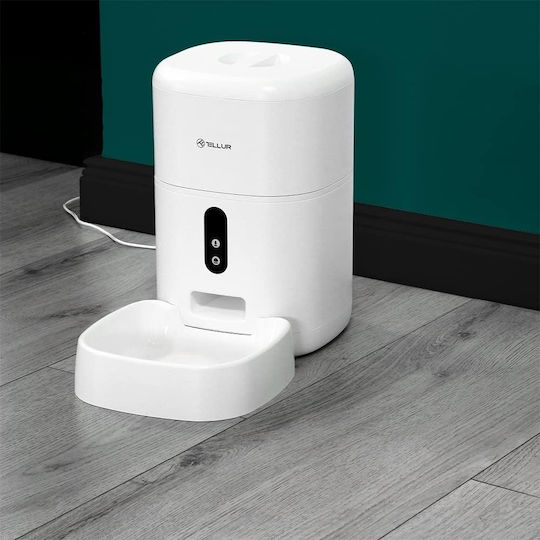 Tellur Automatisch Schalen Futter & Wasser Langsame Fütterung für Hund & Katze 2x 4lt 28.9cm in Weiß Farbe