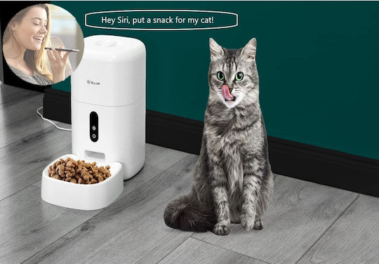 Tellur Automatisch Schalen Futter & Wasser Langsame Fütterung für Hund & Katze 2x 4lt 28.9cm in Weiß Farbe