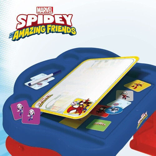 Spidey and His Amazing Friends Kids Table for Painting made of Plastic Multicolour Lisciani Giochi